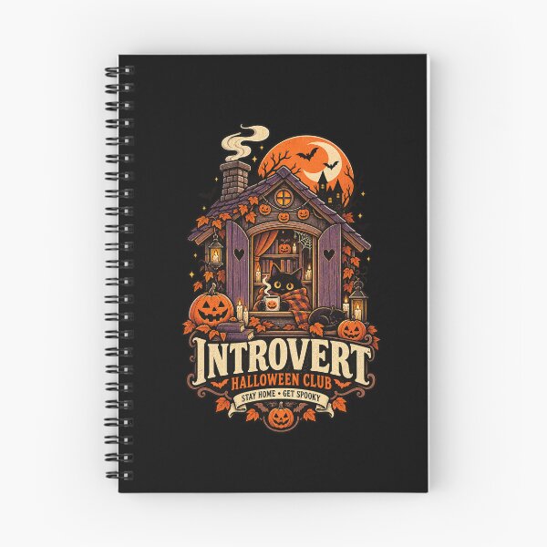 Item preview, Cozy Introvert Halloween Club Stay Home Get Spooky Black Cat designed and sold by SdForce.