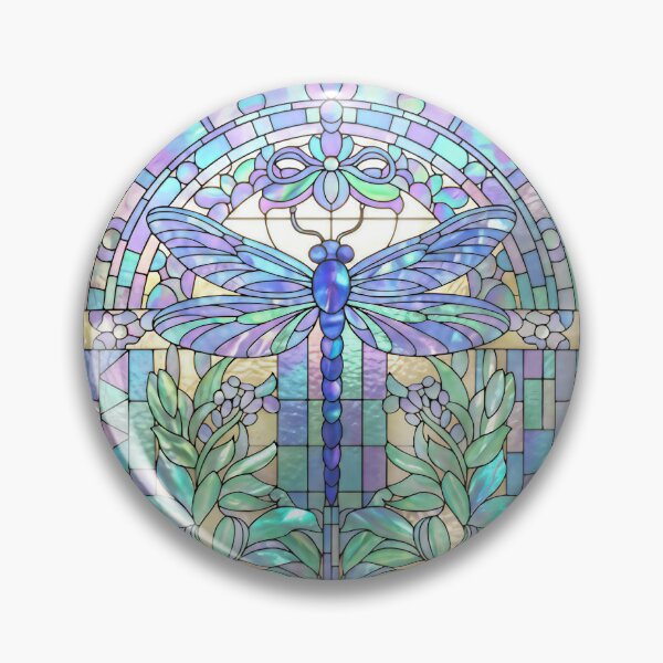 Item preview, Iridescent Dragonfly Stained Glass designed and sold by LaRoach Digital Arts.