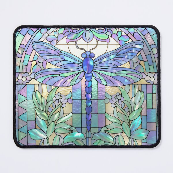 Item preview, Iridescent Dragonfly Stained Glass designed and sold by LaRoach Digital Arts.