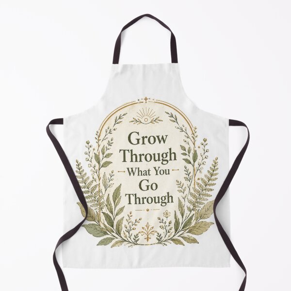 Item preview, Grow Through What You Go Through Boho Botanical Quote Art designed and sold by DigitalMehub.