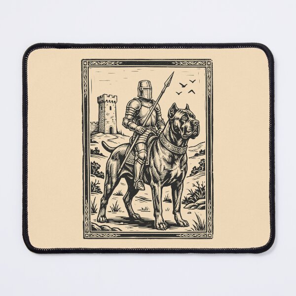 Item preview, Medieval Knight Cane Corso Dog Rider Vintage Fantasy designed and sold by Y-Vibes.