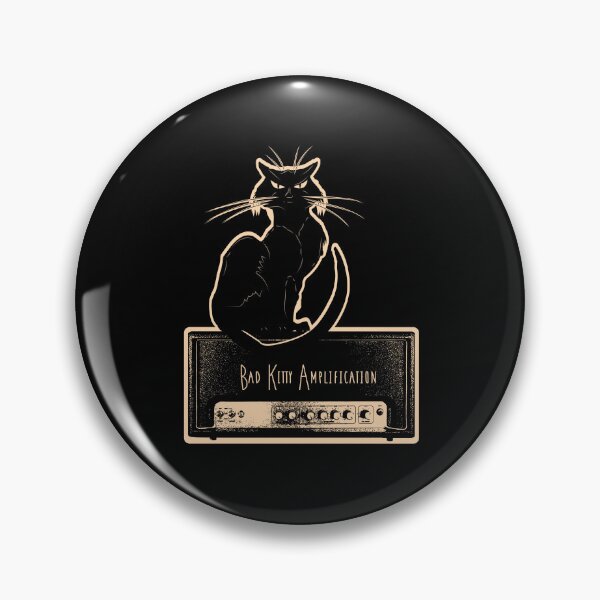 Item preview, Vintage Parody Bad Kitty Mojo Guitar Amplifier with Black Cat sitting on amp head designed and sold by Jdawnink.