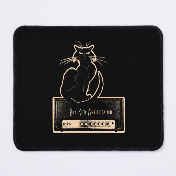 Item preview, Vintage Parody Bad Kitty Mojo Guitar Amplifier with Black Cat sitting on amp head designed and sold by Jdawnink.