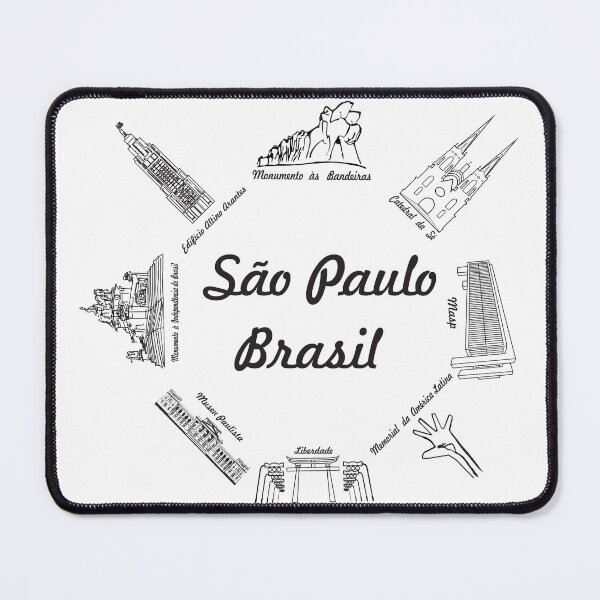 Item preview, Sao Paulo Brasil Landmarks - Vintage Line Art City Icons Souvenir designed and sold by Sampa In Focus.