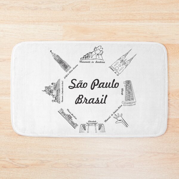 Item preview, Sao Paulo Brasil Landmarks - Vintage Line Art City Icons Souvenir designed and sold by City Tour Collection.