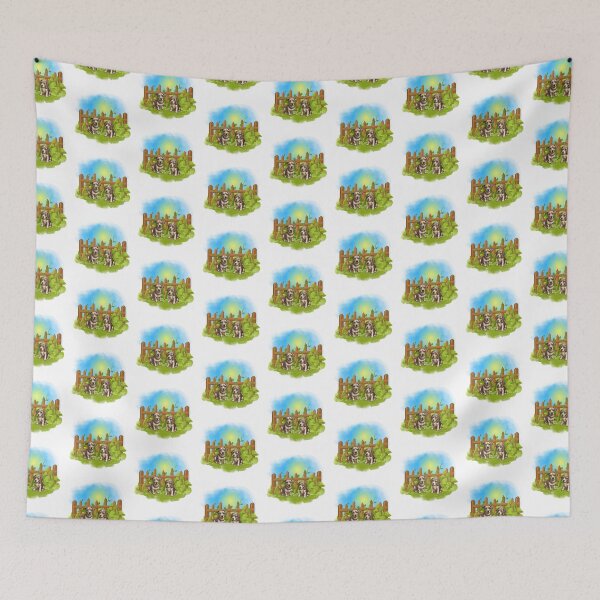 Item preview, Jack Russell and Beagle Puppies in a Garden designed and sold by jwturcott.