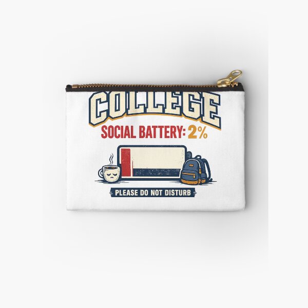 Item preview, College Social Battery 2 Percent Retro Introvert Humor designed and sold by SdForce.