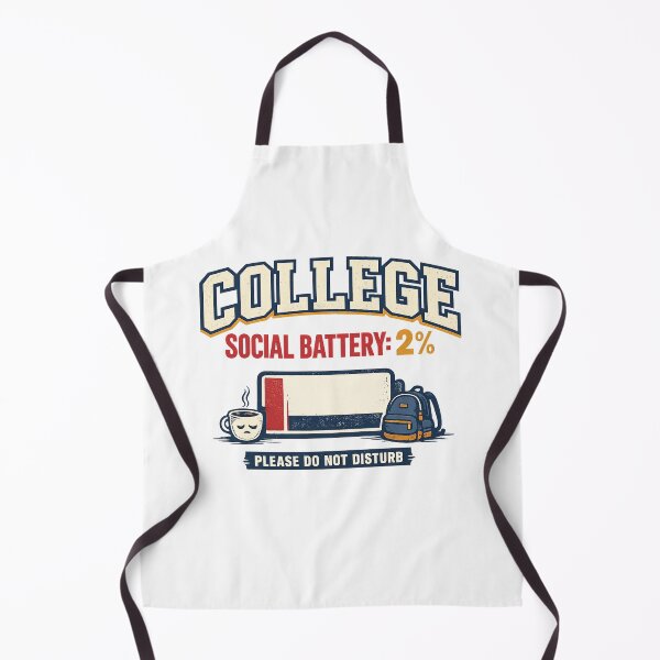 Item preview, College Social Battery 2 Percent Retro Introvert Humor designed and sold by SdForce.