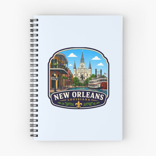 Item preview, New Orleans, Louisiana - French Quarter, Cathedral & Riverboat designed and sold by Myra365Art.