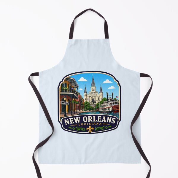 Item preview, New Orleans, Louisiana - French Quarter, Cathedral & Riverboat designed and sold by Myra365Art.