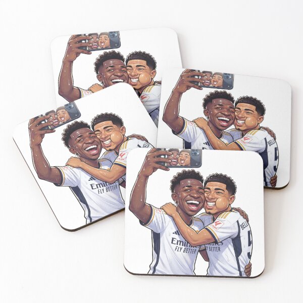 Item preview, Real Madrid Vini and Bellingham Funny Selfie Cartoon Art designed and sold by annaarthk.