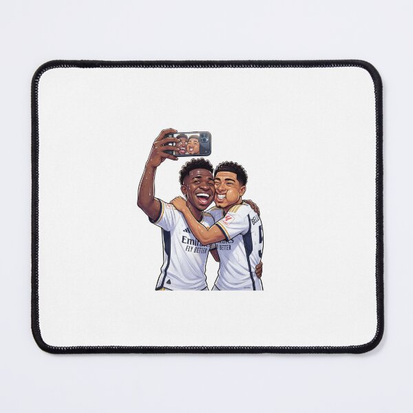 Item preview, Real Madrid Vini and Bellingham Funny Selfie Cartoon Art designed and sold by annaarthk.