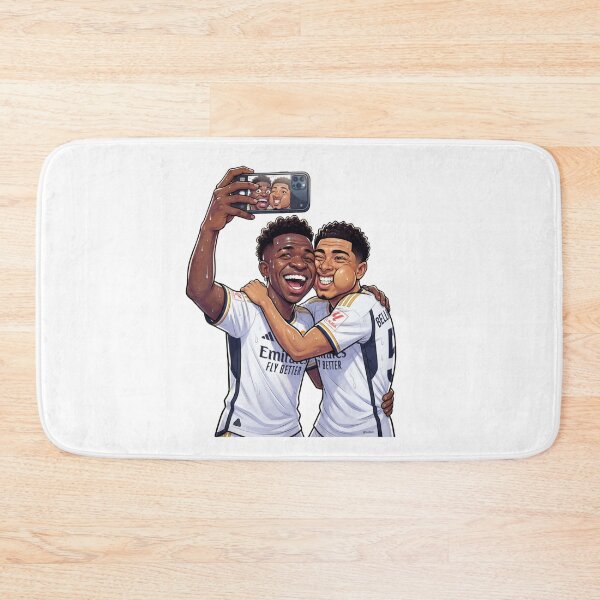 Item preview, Real Madrid Vini and Bellingham Funny Selfie Cartoon Art designed and sold by annaarthk.