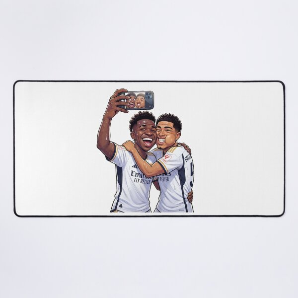 Item preview, Real Madrid Vini and Bellingham Funny Selfie Cartoon Art designed and sold by annaarthk.