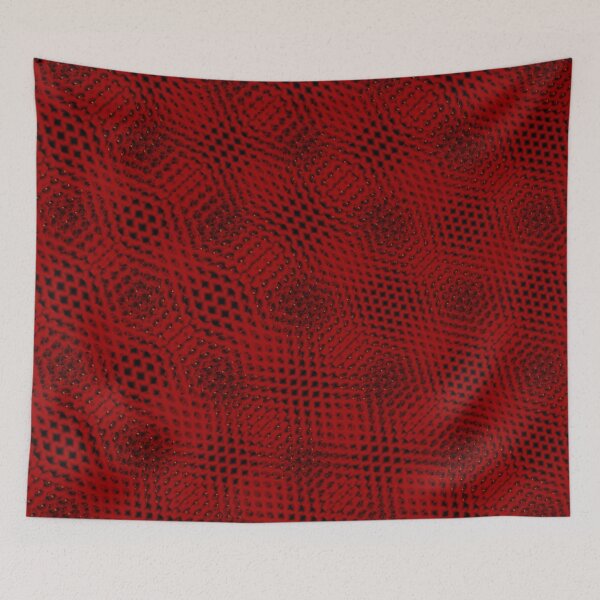 Item preview, Honeycomb Red Pattern designed and sold by Shy Fractal Designs.