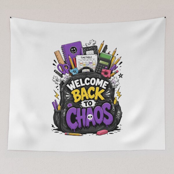 Item preview, Back To School Chaos Backpack Cartoon designed and sold by Artmares.