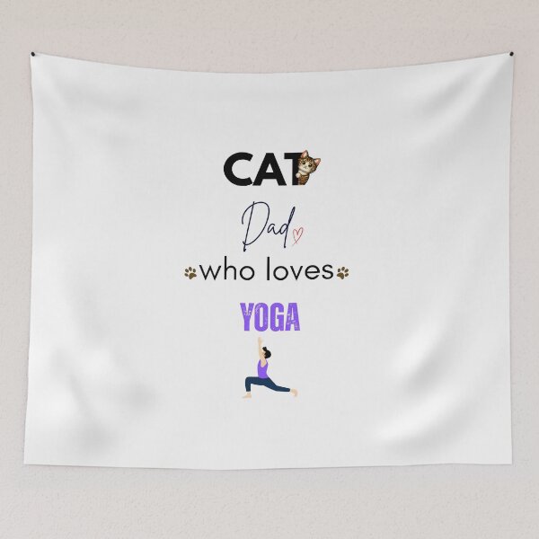 Item preview, Cat Dad Who Loves Yoga designed and sold by PawFitt.