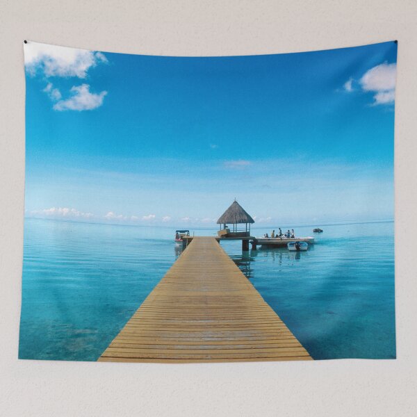 Item preview, Tahiti Boat Dock Photo Art  designed and sold by DEC02.