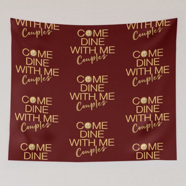 Item preview, Come Dine With Me…Couples II (Yellow on Burgundy) designed and sold by PawsitiveMum3.
