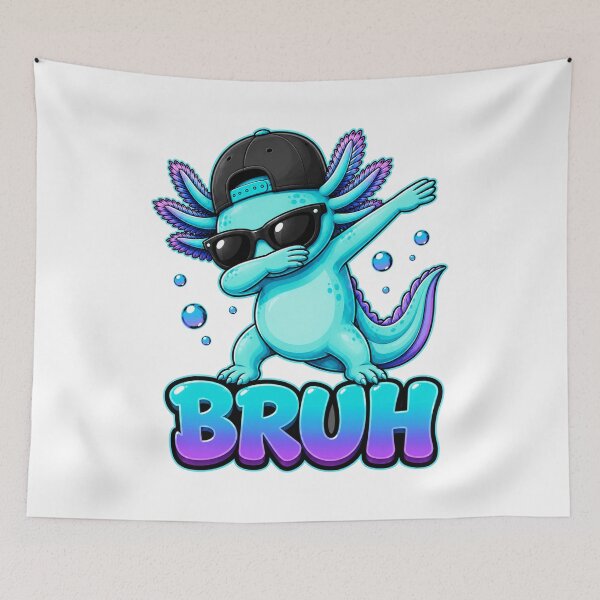 Item preview, Bruh Dabbing Axolotl Funny Cool Axolotl Meme Cute Amphibian Humor designed and sold by 76Valeria.