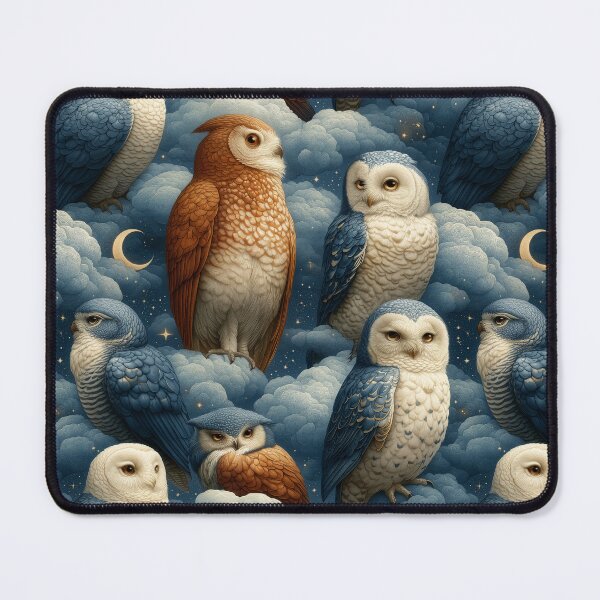 Item preview, Vintage Celestial Owl Moon Cloud Pattern By Moose Disco designed and sold by MooseDisco.