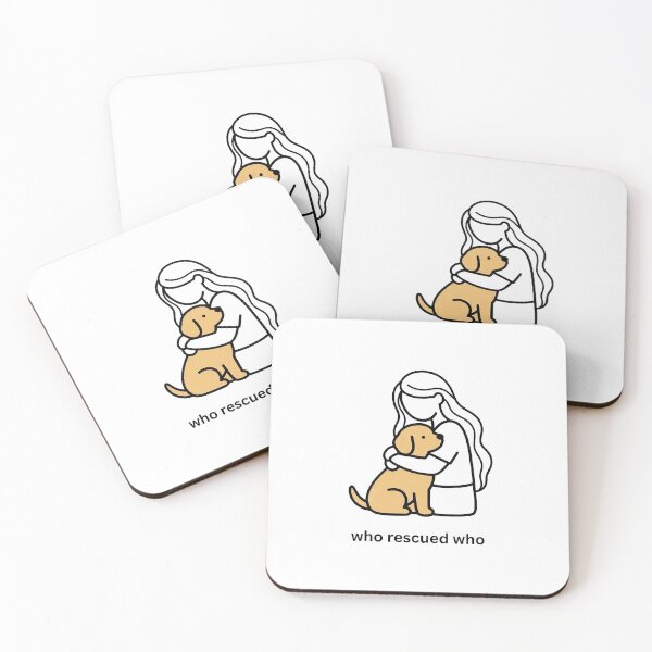 Item preview, Who Rescued Who - Woman Hugging Dog designed and sold by MaddyDesignsCo.