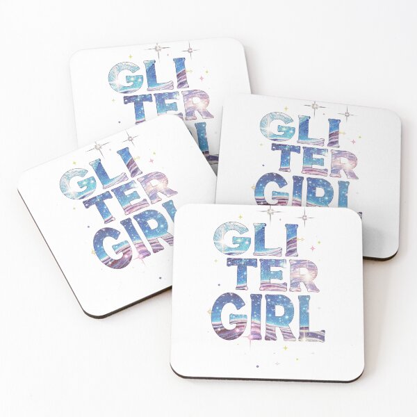 Item preview, Glitter Girl- Cosmic Galaxy Typography and Stars   designed and sold by LC&LCPlatform.