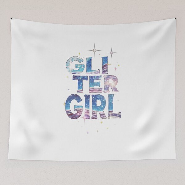 Item preview, Glitter Girl- Cosmic Galaxy Typography and Stars   designed and sold by LC&LCPlatform.
