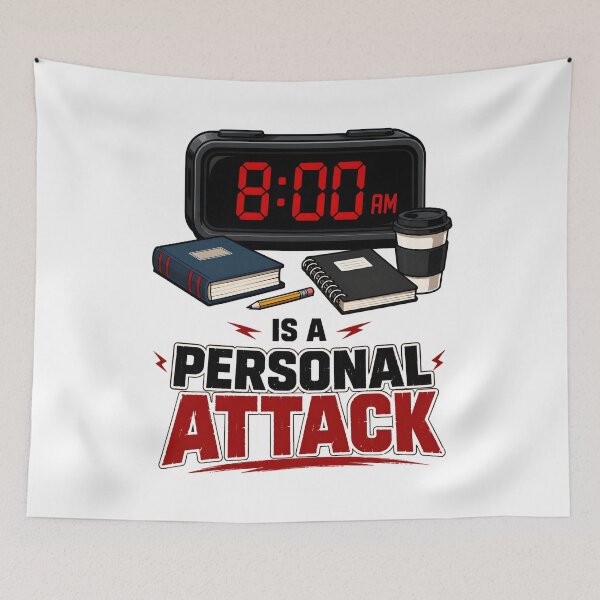 Item preview, 8AM School Alarm Clock Personal Attack designed and sold by Artmares.