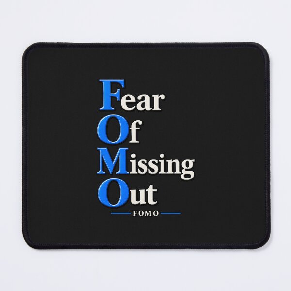 Item preview, FOMO — Fear Of Missing Out Neon Blue Design designed and sold by VzerosDigital.