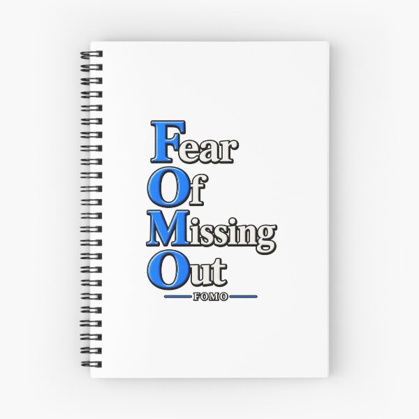 Item preview, FOMO — Fear Of Missing Out Neon Blue Design designed and sold by VzerosDigital.