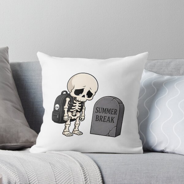 Item preview, Summer Break Gravestone Skeleton School Cartoon designed and sold by Artmares.