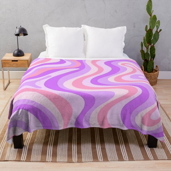 Item preview, Liquid Swirl Retro Abstract in purple tones, Cream, and White designed and sold by Differenceee.