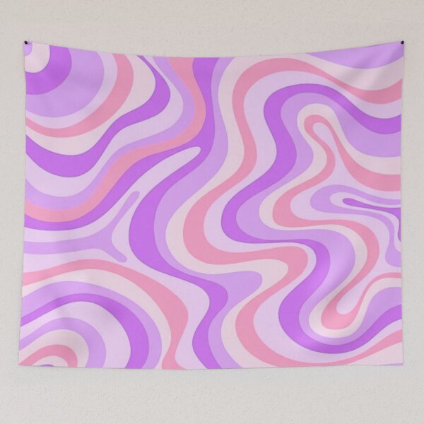 Item preview,  Liquid Swirl Retro Abstract in purple tones, Cream, and White designed and sold by Differenceee.