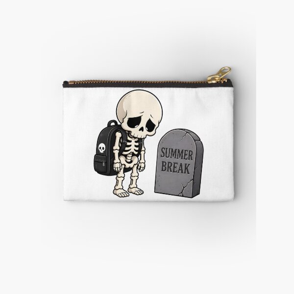 Item preview, Summer Break Gravestone Skeleton School Cartoon designed and sold by Artmares.