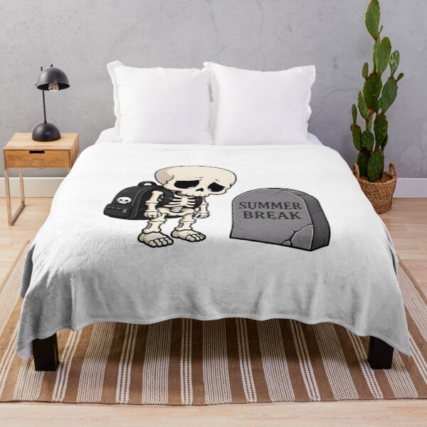 Item preview, Summer Break Gravestone Skeleton School Cartoon designed and sold by Artmares.