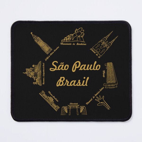 Item preview, Sao Paulo Brasil Landmarks - Golden Line Art City Icons Souvenir designed and sold by Sampa In Focus.