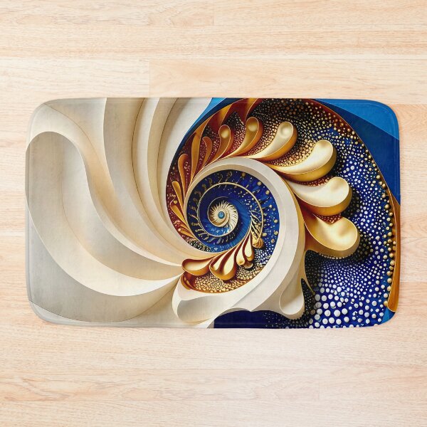 Item preview, Intricate Spiral Design in Blue and Gold designed and sold by Vicky Brago-Mitchell®.