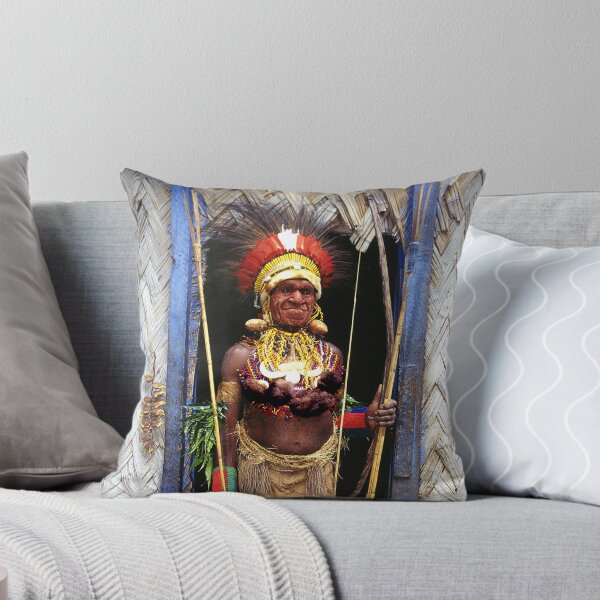 Item preview, Papua New Guinea Chief in Hut Doorway Art Photo designed and sold by DEC02.