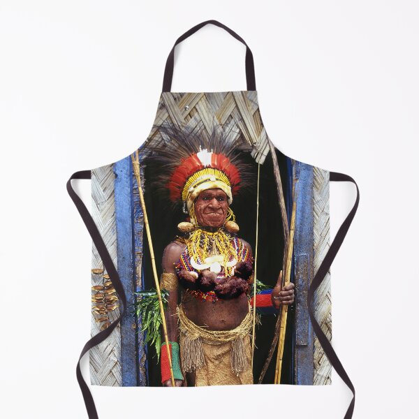 Item preview, Papua New Guinea Chief in Hut Doorway Art Photo designed and sold by DEC02.