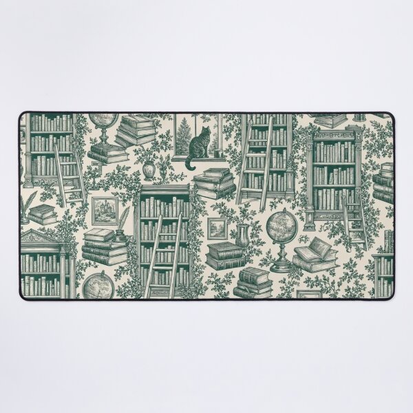 Item preview, Library Ladder Toile Seamless Pattern | Vintage Cozy Reading Toile Repeat designed and sold by StickyGuys.