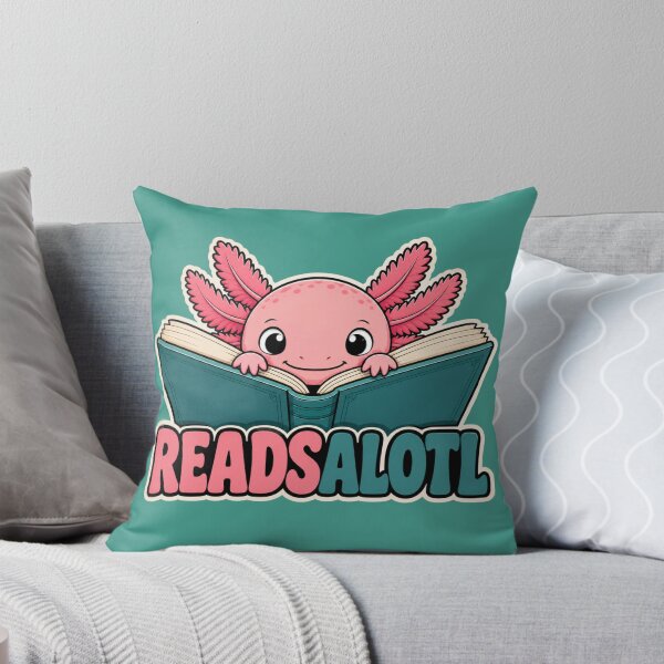 Item preview, ReadsAlotl Axolotl Peeking Over Book Illustration designed and sold by GibasVisuals.
