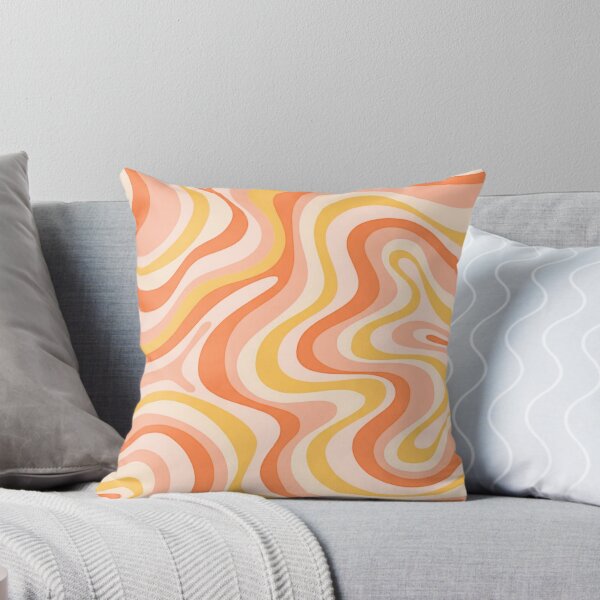 Item preview, Liquid Swirl Retro Abstract in oranges tones, Cream, and White designed and sold by Differenceee.