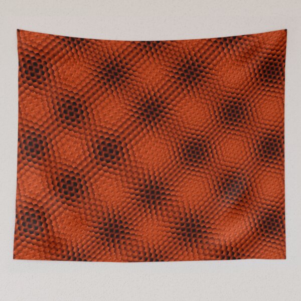 Item preview, Honeycomb Tangerine Pattern designed and sold by Shy Fractal Designs.