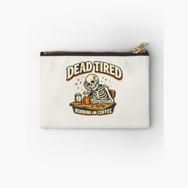 Item preview, Dead Tired Running On Coffee Retro Skeleton designed and sold by SdForce.