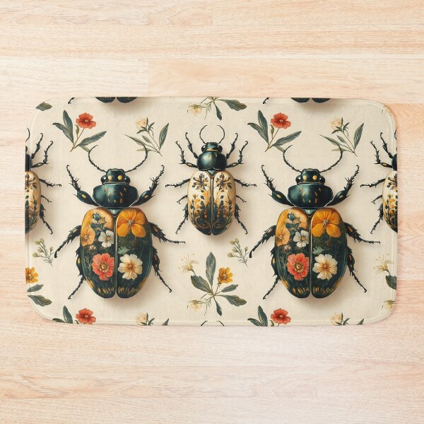 Item preview, Vintage Botanical Floral Jewel Beetle Pattern by Moose Disco designed and sold by MooseDisco.