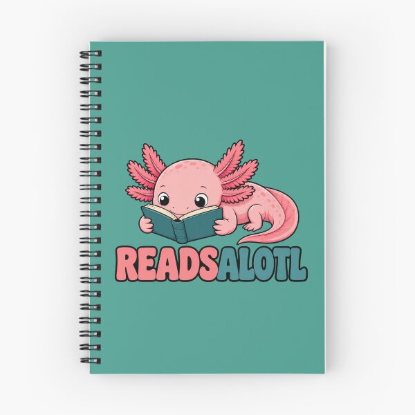 Item preview, ReadsAlotl Axolotl Relaxed Reading Illustration designed and sold by GibasVisuals.