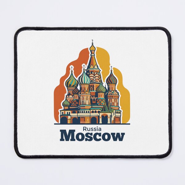 Item preview, Moscow Saint Basils Cathedral Bold Retro Graphic Art designed and sold by Inkworksbyshery.