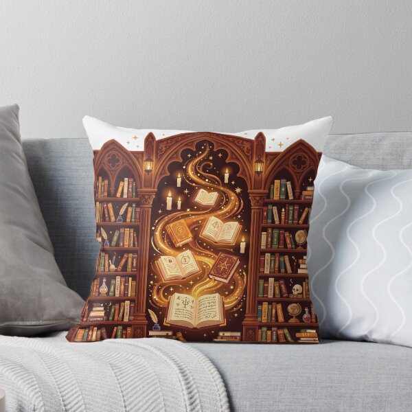 Item preview, Magical Library of Spellbooks - Dark Academia Floating Grimoires Art designed and sold by KreonaTime.