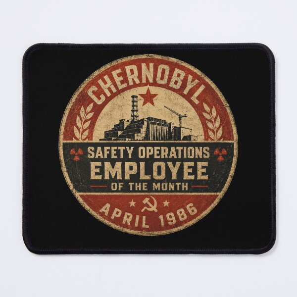Item preview, Chernobyl Safety Operations Employee Of The Month 1986 Vintage Badge designed and sold by Stylecombinator.